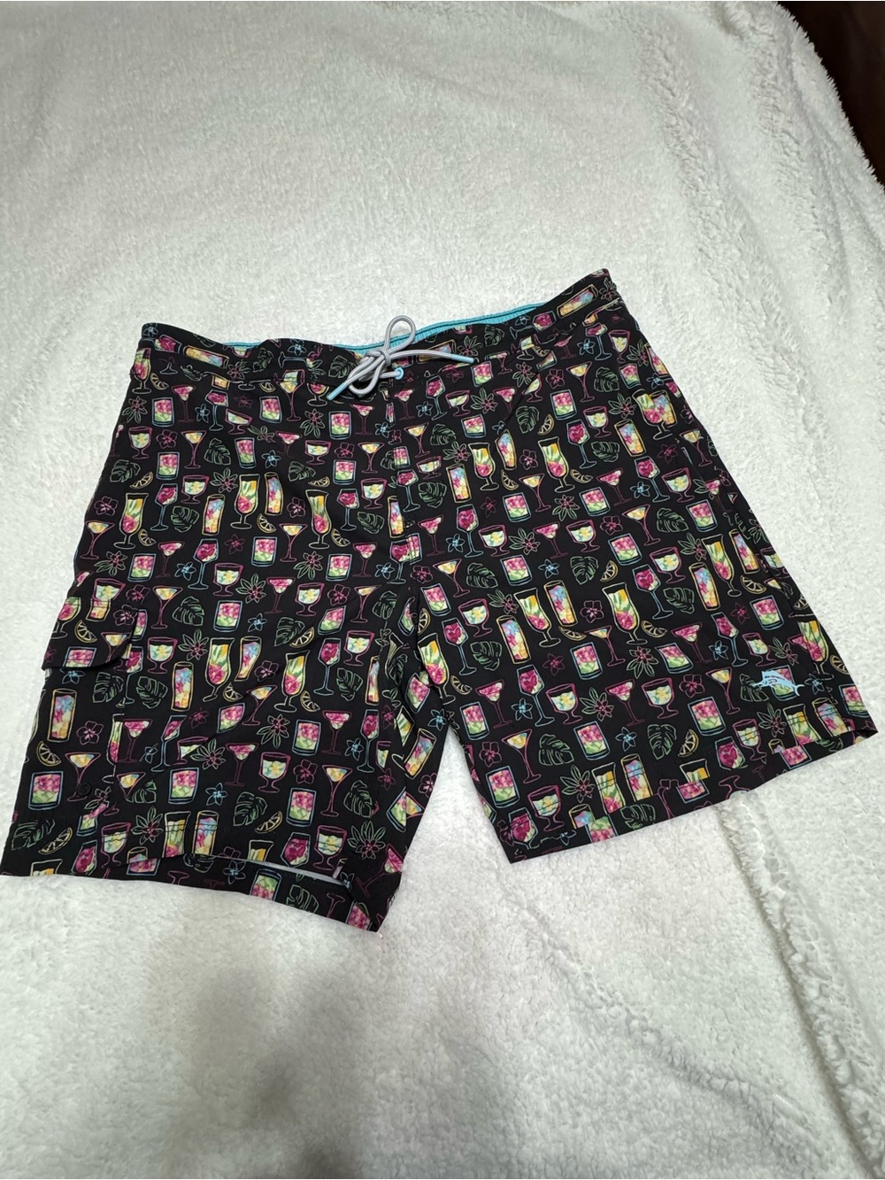 Tommy Bahama Black Tropical Cocktail Board Shorts